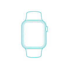 Digital Smart Watches Apple Watch Series 7 41Mm Line Art Svg Vector, Free Vectors File